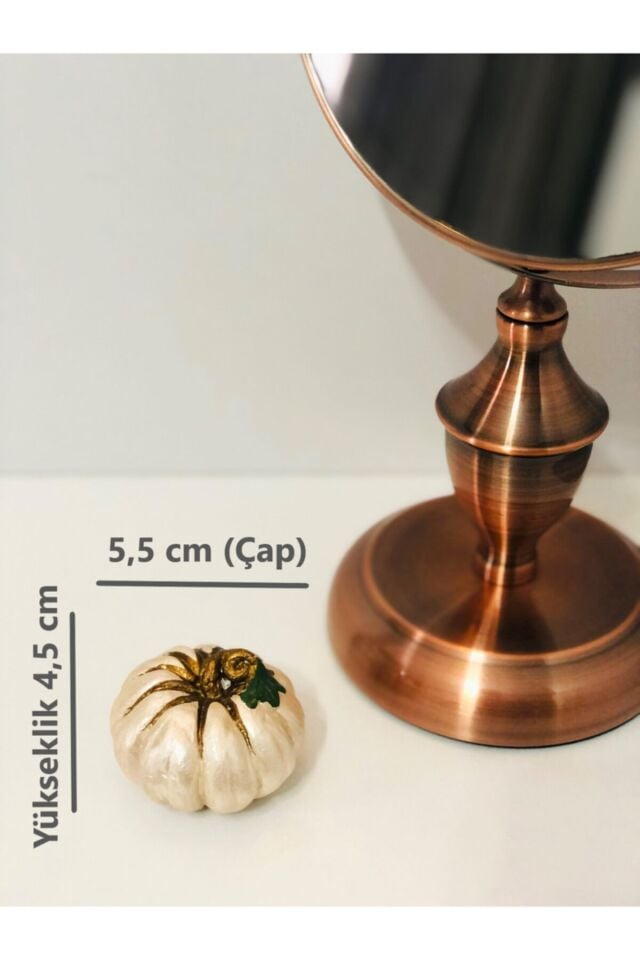 Balkabağı Dekor 3'lü Set Beton Kabak Obje Kabak Renkli Biblo Balkabağı Süs Ev Dekorasyon