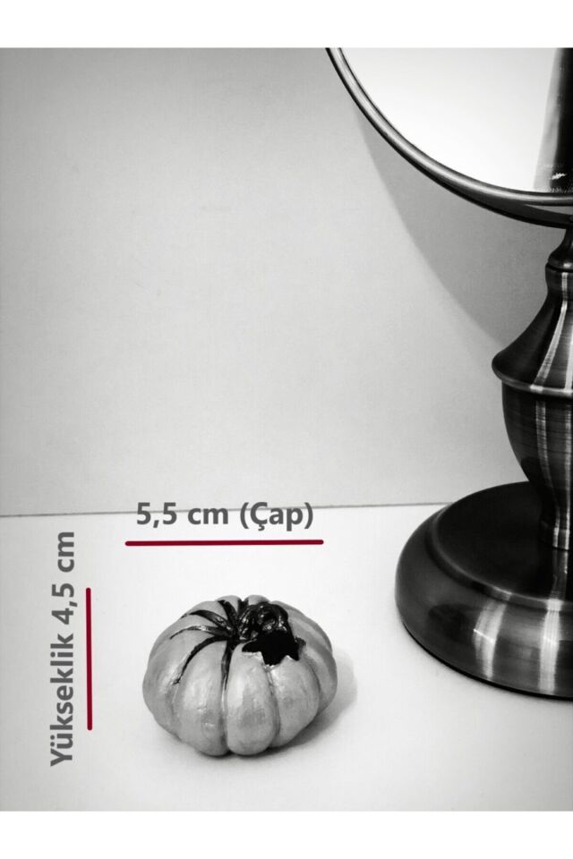 Balkabağı Dekor 4 Adet Kombin Renkli Beton Kabak Obje Biblo Süs Dekorasyon