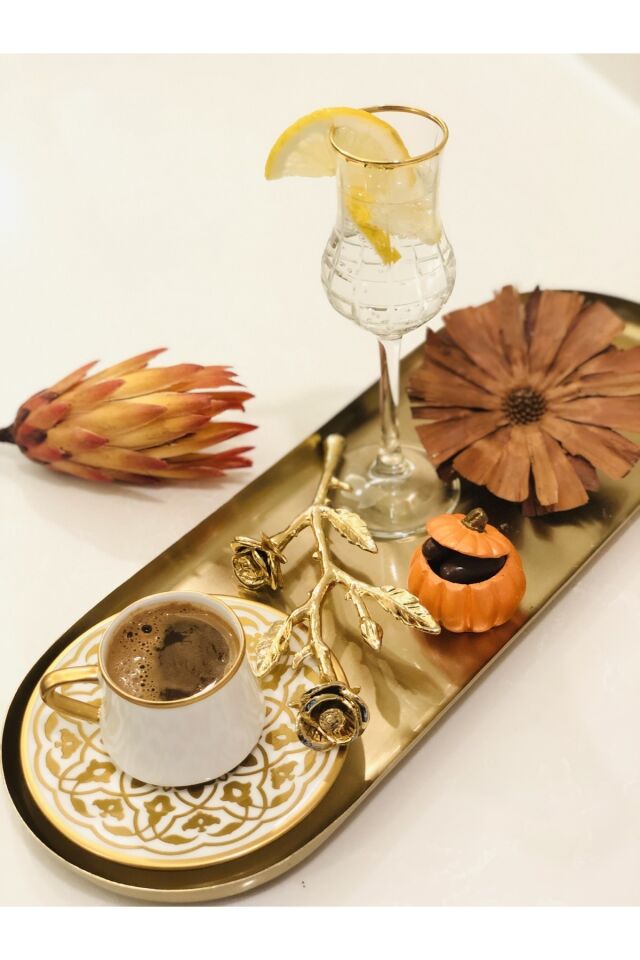 Kahve Yanı Sunumluk Biblo 6 Adet- Kabak Lokumluk 6 Adet Kapaklı Balkabağı Biblo Lokumluk