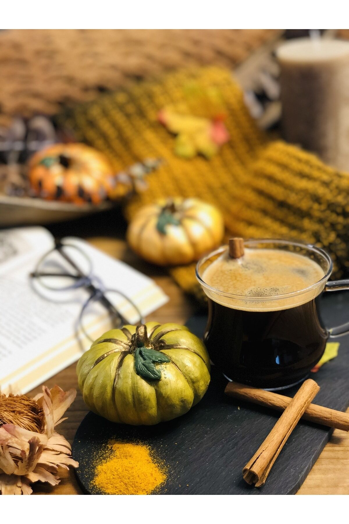 Balkabağı Dekor Set 3’lü Set Halloween Biblo Dekoratif Kabak Obje