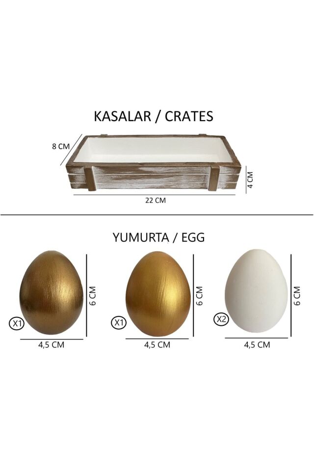 Yumurta Dekor Set Kasa Set Biblo Dekoratif Yumurta Obje