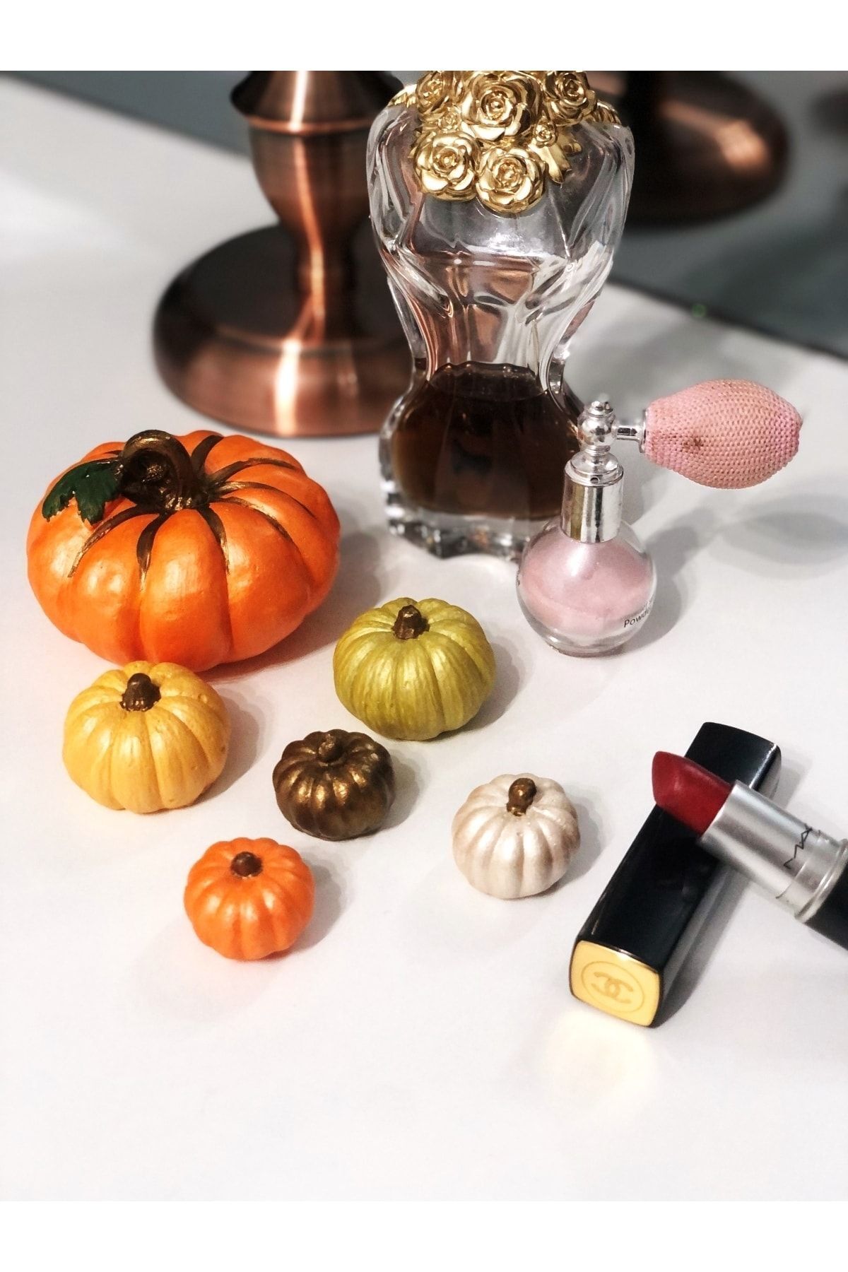 Balkabağı Dekor Set 6’lı Set Halloween Biblo Dekoratif Kabak Obje